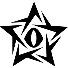 Yıldız Içinde Göz Sticker 30 x 30 cm