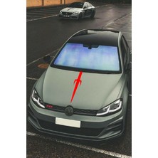 Oto Kaput Şerit Özel Yeni Sticker Kılıç Tasarımlı Kırmızı 25*60 cm