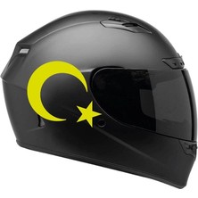 Tek Renk Ay-Yıldız(Moon-Star Helmet Stickers) Kask Sticker Etiket Modeli