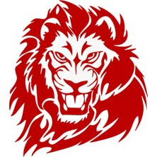 Aslan Tasarımlı Oto Özel Yeni Sticker Kırmızı 30*25 cm