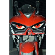 Yeni Özel  Motosiklet Sticker Kızgın Göz Far Gözü Far Filesi Yzf R25 2015-2018 Uyumlu