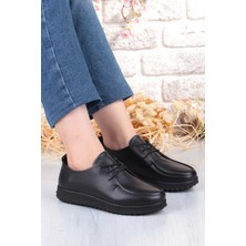 Mehmet Mete 2610 Rahat Yumuşak Esnek Kauçuk Taban Hakiki Deri Kadın Ayakkabı