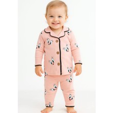 Mini Love Tuembaby Gömlek Yaka Uzun Kollu  Pamuklu Civciv  Baskılı Bebek Pijama Takımı 6-9 Ay/ 9-12 Ay/12-18 Ay/ 18/24 Ay