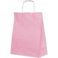 32*41*12 Pembe Saplı Kağıt Çanta 24 Adet