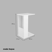 Modilayn C Yan Sehpa Tekerlekli Gazatelik Koltuk Yanı Sehpah Cok Kulanışlı