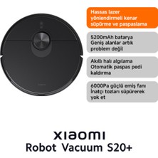 Robot Vacuum S20+ Plus Akıllı Robot Süpürge - Siyah (Xiaomi Türkiye Garantili)