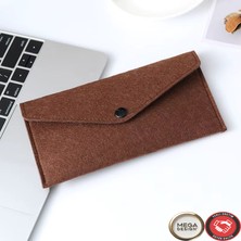 Şık Küçük Keçe Çanta Çıtçıtlı Düğmeli