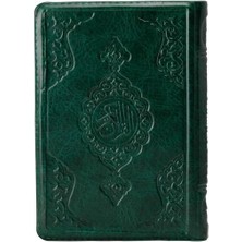 2 Renkli Yeşil Hafız Boy Kur'an-I Kerim Kılıflı 2 Renkli Kuranı Kerimler