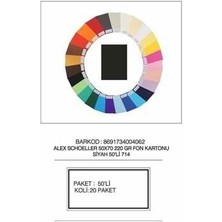 Alex Schoeller 50X70 10 Renk Fon Kartonu 120 gr 13001