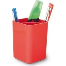 Mas Kristal Kubik Masa Üstü Kalemlik Kırmızı 490