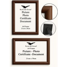 Pergamon A4 Ebat 21CM x 30CM Resim Fotoğraf Belge Poster Evrak Çerçevesi Korumalı Kırılmaz Pleksi Cam