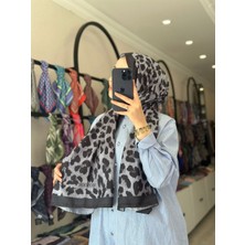 Leopar Desen Soft Pamuk Şal