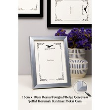 Ermitaj 13CM x 18CM Resim Fotoğraf Belge Poster Evrak Çerçevesi Korumalı Kırılmaz Pleksi Cam