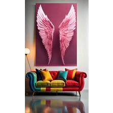 Özkacar Group Melek Kanatları V1 Ev Duvar Salon Güzellik Salonu Ofis Dükkan Dekarasyon Kanvas Tablo