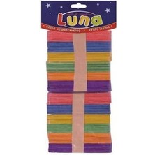Luna 114 mm Renkli Ahşap Çubuklar 100"LÜ 601645