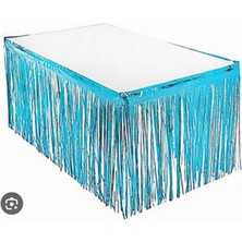 Nedi 75X275 cm Funko Saçak Masa Süsü Mavi 275B