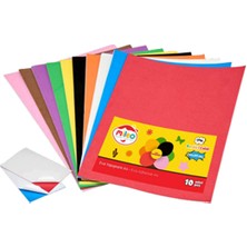 Mileo 20X30 cm Yapışkanlı Eva 10"lu Karışık Renk 1746