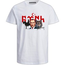 Bozkurt 𐱅𐰼𐰇𐰰 Yazılı Atatürk Baskılı T-Shirt