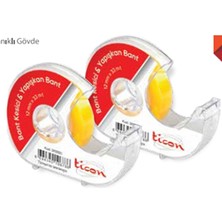 Ticon 12 mm x 33 mt Selefon Bant + Bant Kesici 389390