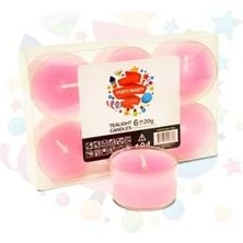 Nedi 20 gr Tea-Lıght Kokulu Mum 6"lı Pembe 11381