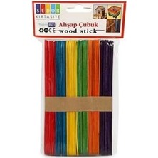 Art&art Ahşap Çubuk Naturel 50"li M.renkler 24946-4