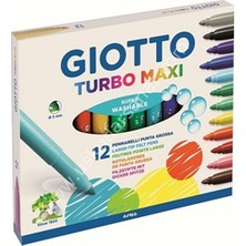 Gıotto Turbo Maxi Jumbo Keçeli Boya Kalemi 12 Renk 454000