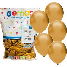 Gemar 11" Metalik Balon Altın 100"LÜ
