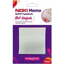 Noki Memo 75X75 Yapışkanlı Not Kağıdı Şeffaf 12300