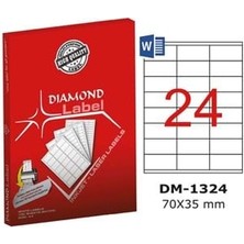 Diamond Label 70X35 mm A4 Laser Etiket 100"LÜ DM-1324