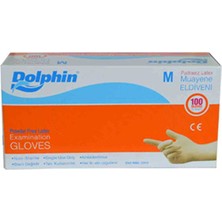 Dolphin Lateks Muayene Eldiveni Pudrasız Medium 100"LÜ