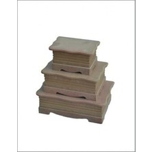 Aka Ahşap Motifli Kutu Küçük Boy KT04