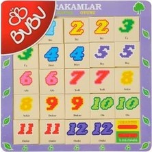 Bubu 30X30 Ahşap Puzzle Hafıza Oyunu Sayılar BUBU-AP0061