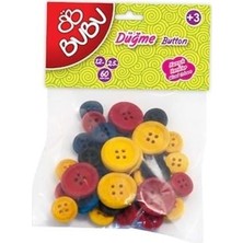 Bubu 1.2x2.5 cm Karışık Renkli Ahşap Düğme HS0007