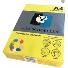Alex Schoeller A4 75 gr Renkli Fotokopi Kağıdı 500"LÜ Fosforlu Sarı ALX-763