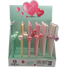 Vtk Kalp Taşlı Iğne Uçlu Tükenmez Kalem VTK-19037