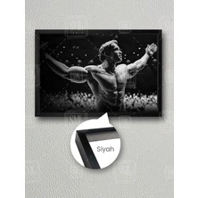 Fitness Spor Salon Motivasyon Arnold Schwarzenegger Mr Olympia Poster Boks Ringi Yatay Kanvas Tablo