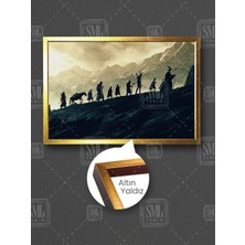 Yüzüklerin Efendisi Lord Of The Rings Yüzük Kardeşliği Efsane Film Çerçeveli Yatay Kanvas Tablo