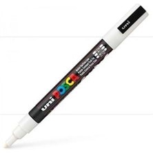 Uni Posca 0.9-1.3 Su Bazlı Poster Markörü Beyaz Pc-3m