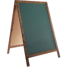 Panda 60X85 Lüks Ahşap Ayaklı Çatı Tipi Yazı Tahtası Yeşil PAN371