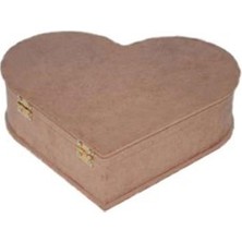 Aka Ahşap Kalp Kutu Küçük Boy KT07