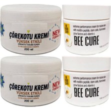 Çörek Otu Kremi Xl Boy Vücut Adale Sızıları Için 2X200 Ml+Bee Cure Krem 2X150 ml