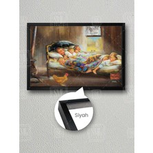 Mutluluğun Resmi Ressam Dianne Dengel Home Sweet Home Mutlu Aile Çerçeveli Yatay Kanvas Tablo