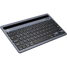 Lecoo BK100 Bluetooth V3.0 Çoklu Cihaz Uyumlu Şarj Edilebilir Kablosuz Gri Türkçe Q Klavye