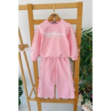 Miniğimin Cicileri Fiyonk Detaylı Fistolu Kız Çocuk 2 li takım - Pembe