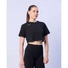 Mia Kadın Siyah Regular Fit Tişört