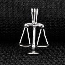 Tutaste Jewellery Adalet Terazisi  925 Ayar Gümüş Erkek Kolye Ucu