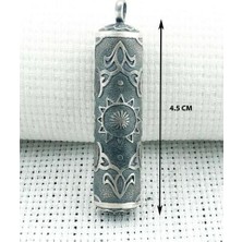 Tutaste Jewellery Silindir Cevşeni Kebir Dualı 925 Ayar Gümüş Erkek Kolye Ucu