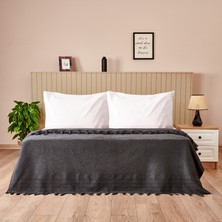 Evidea Soft Arven Çift Kişilik Yatak Örtüsü - Antrasit - 200X230 cm