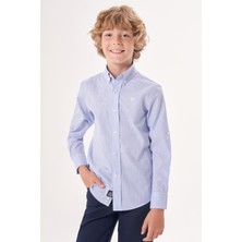 Bisse Regular Fit Yaka Düğmeli Lacivert Çocuk Erkek Gömlek GM23Y231164_D39