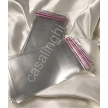 Bisaccia Yapışkanlı Jelatin Poşet Bantlı Şeffaf Opp Torba 10X20 cm 100 Adet Ebatlarıyla Pratik Kullanım